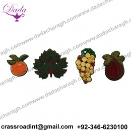 Embroidered Greek Fruit Brooch Box Multicoloured