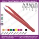 VOLUME TWEEZERS  COLORED FINISH CURVED TWEZER