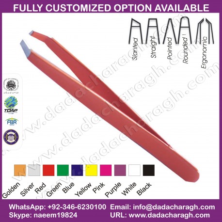 VOLUME TWEEZERS  COLORED FINISH CURVED TWEZER