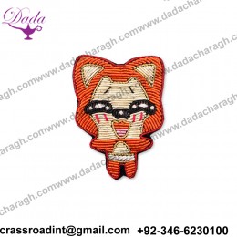 Fashion Accessories Fabric Patch for Clothing bullion wire Embroidery Brooch Pins