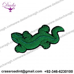 Lizard Brooch Hand Embroidery Indian Silk Badges Emblem China Motif Creative Brooch Decorative Pins Simple Brooch