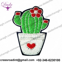Hand Embroidery Plant Cartoon Corsage Fairy Ball Brooch Indian Silk Badge Jewelry
