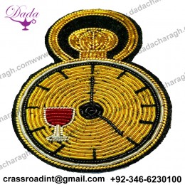 Fashion Military Navy Shoulder Cap Blazer Accessory Indian Bullion Wire Badge