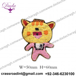 Cute cartoon bullion wire brooch