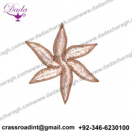 Star Shape Mukaish, Badla Work Hand Work Patch