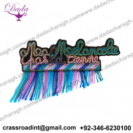 My Melancholy Customized Bullion Wire Brooch Pin Hand Embroidery Brooch Badges Bullion Wire Fashion Jacket Embroidered