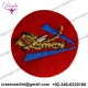 Roaring Tiger Design Hand Made Bullion Wire Embroidery Badge Red Color