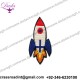 Rocket bullion Wire Brooch Pin Hand Embroidery Brooch Badges Bullion Wire Fashion Jacket Embroidered Patches