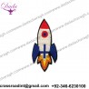 Rocket bullion Wire Brooch Pin Hand Embroidery Brooch Badges Bullion Wire Fashion Jacket Embroidered Patches