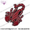 Scorpion Bullion Wire Brooch Pin Hand Embroidery Brooch Badges Bullion Wire Fashion Jacket Embroidered Patches