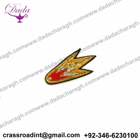 Russian Comet Bullion Wire Brooch Pin Hand Embroidery Brooch Badges Bullion Wire Fashion Jacket Embroidered Patches