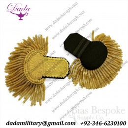 Magnificent Gold Bullion Wire Fancy Dress Embroidery Epaulettes