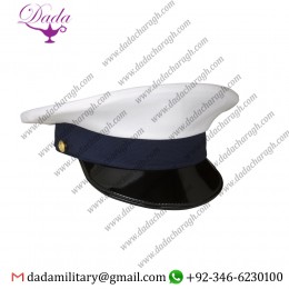 White Cap Coast Guard Lieutenant Commander Untrimmed Cap