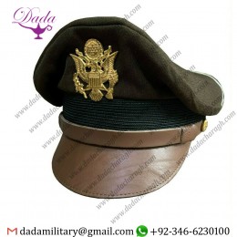 Hat Olive Green Us Army Officers Crusher Service Visor Cap