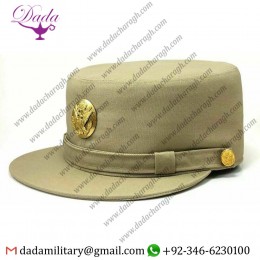 WWII Enlisted Khaki Cotton WAC Hobby Hat, Reproduction