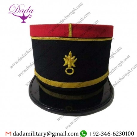 France Army Embroidery Cap, French Military Kepi, Officer Peak Embroidered