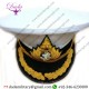 Hand Embroidery Royal Thai Navy Marine Officer Captain White Cap