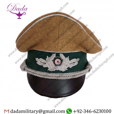 WWII  German Diplomatic Rosenberg Unit General Officers Visor Hat Cap