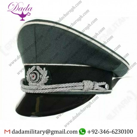 WWII  German Forrestry Army Military Generals Officers Wool Crusher Visor Hat Cap