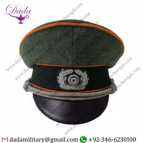 WW2 German Wehrmacht Army Heer Caps, Top Eagle In Hand Embroidered