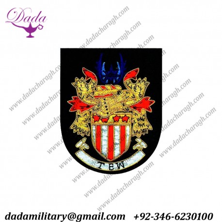Blazer with Badge family crest Best Badges, Custom Made Sew On Patches