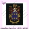bullion embroidered family crest