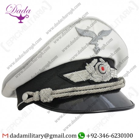 Visor Cap Luftwaffe Officers Summer Visor Cap - White