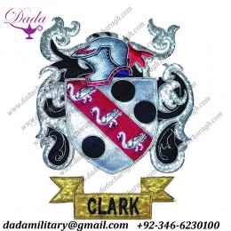Coat of arms bullion wire Family crest emblem hand made embroidery badge