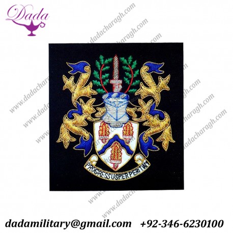 Custom Embroidered Bullion Wire Crests
