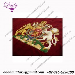 Royal Family crest emblem hand made embroidery Coat of arms