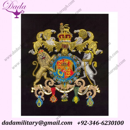 Embroidered Bullion Crest, British coat of arms crest