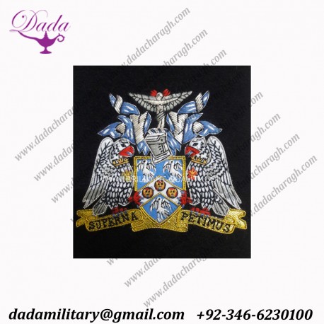 RAF Crowell Crest College Ii Bullion Wire Embroidery Crest Ii