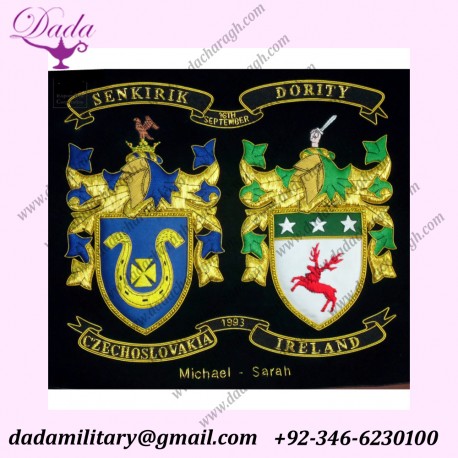 Hand Embroidery Coats of Arms double embroidery