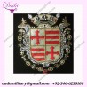 Gold bullion wire coat of arms patches