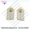 Air Force Collar Badges Gorgets White With White Russia Braid Clip On