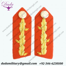 Custom Gorget Collar Patches General Army Rank Hand Embroidery Bullion Wire