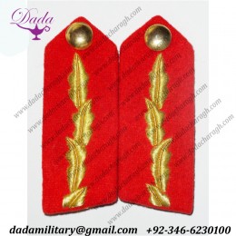 General Army Rank Hand Embroidery Bullion Wire Collar Tab