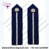Officer Uniform Gorget Collar Patches Gorget Patch Badges Silver On Blue Large Assistant Commissioner Of Police