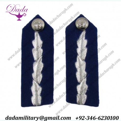 Officer Uniform Gorget Collar Patches Gorget Patch Badges Silver On Blue Medium Commissioner Of Police