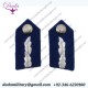 Officer Uniform Gorget Collar Patches Gorget Patch Badges Silver On Blue Small With Clips Commissioner Of Police