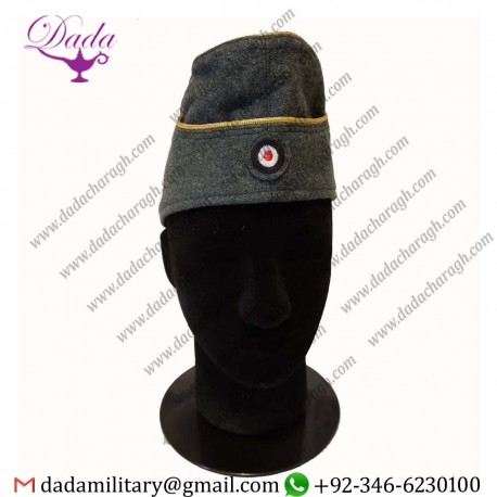 WWII  German Army M38 Generals Officers Overseas Wool Garrison Visor Side Hat Cap