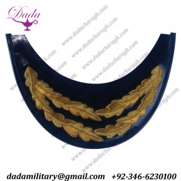 Military Army Navy Air Force Handmade Airline Gold Bullion Embroidery Peak For Cap Visor Hat