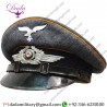Visor Cap, German Luftwaffe Em Visor Cap Golden Yellow Piping