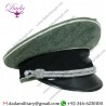 Waffen SS Officer WWII German Visor Cap - Field Grey