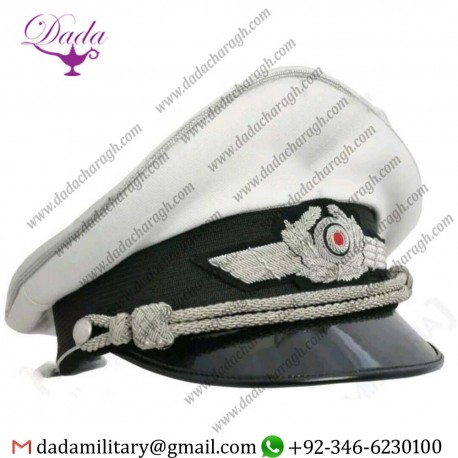 WW2 German Luftwaffe Officers Summer Visor White Cap