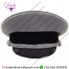 WW2 German Waffen SS Officer Visor Cap - Stone Grey with Silver Piping Cap