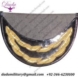 Custom Made Embroidered Hand Embroidered Decorated Peak Cap Visor, Gold Embroidery Peak Visor