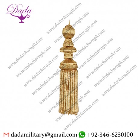 6 Inch Borlas Bullion Fringe Tassel Gold Metallic Thread