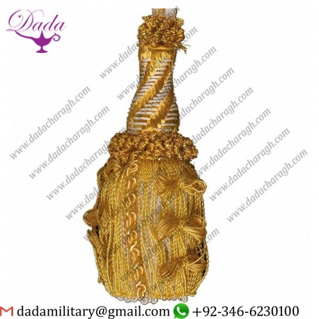 Gold And Color Metallic Thread White Cardinal Red For Pectoral Cross Gold Cord Tassel De Luxe