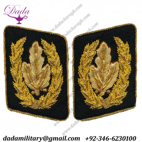 German Organization Todt Collar Tabs Set Hand Embroidered